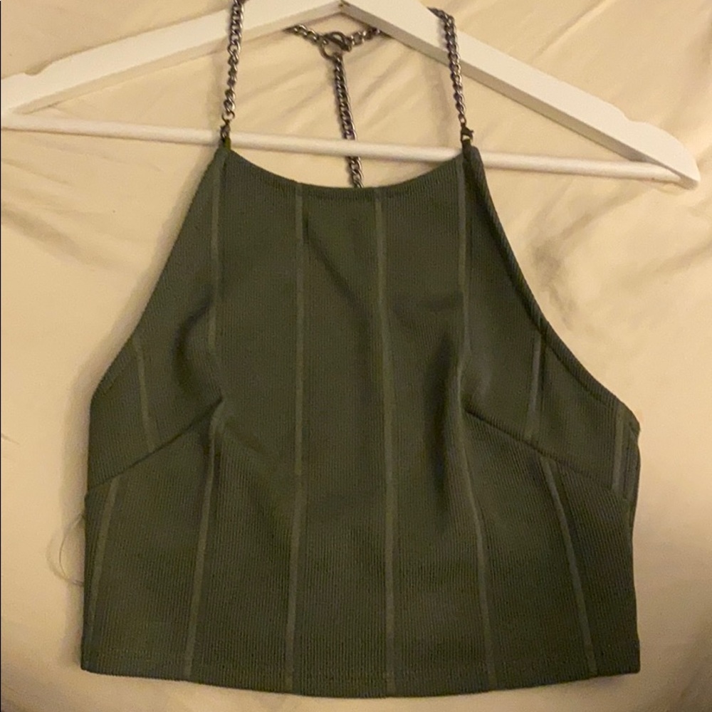 ARMY GREEN CROP TOP